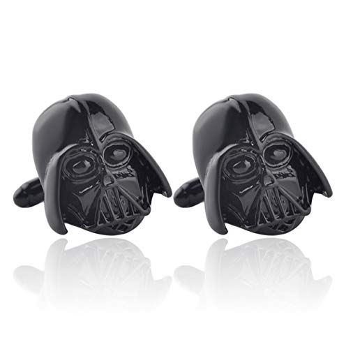 Schwarze Herren-Manschettenknöpfe Rebellen-Allianz, Darth Vader, 3D-Sammler, klassisch, intelligent, für Weihnachten, Geburtstag, Strumpffüller, Wichteln, kleines Geschenkset, Ideen für Kinder,