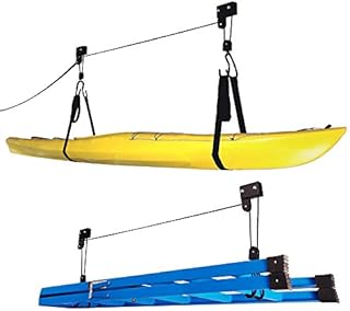 RAD Sportz Kayak Hoist 2-Pack Quality Garage Storage Canoe Lift with 125 lb Capacity Even Works as Ladder Lift Premium Quality Pulley System