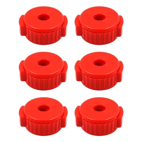 Hsthe Sea 6PCS Quick-Set Beckenmutter für Beckenständer Becken Schnellspannmuttern Trommelzubehör für Percussion Ersatz Kitparts -Rot