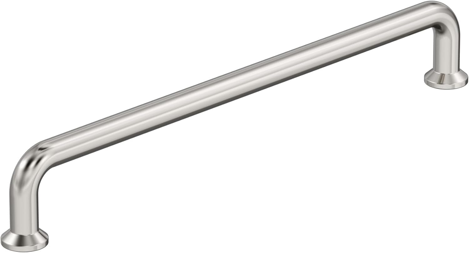 Amerock Factor 8-13/16 inch (224mm) Center-to-Center Polished Nickel Cabinet Pull, BP36963PN
