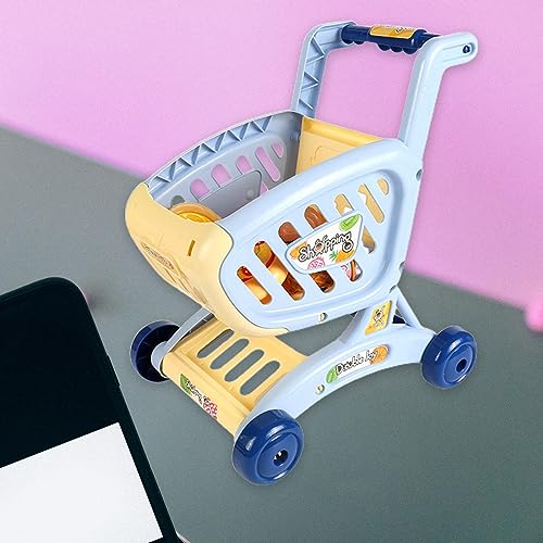 Garende Carrinho de Compras Interativo para Crianças, Azul