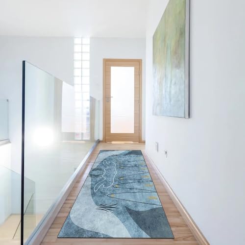 Alfombra pasillo lavable que no resbala de 80 x 280 cm 6