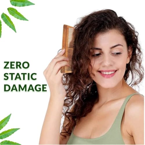 Peine de madera de neem para crecimiento del cabello miniatura 2