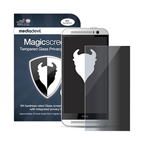 MediaDevil Privacy Glass Screen Protector for HTC One M8 (2014)   Tempered Glass Security Filter (1 Pack)
