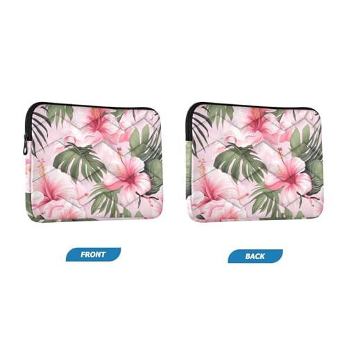 Funda para portátil 13-14 pulgadas hibisco y hojas tropicales miniatura 2