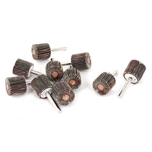 Aexit 10 Pieces Abrasives 320 Grit 25x25x6mm Cylindrical Grinding Polishing Flap Wheel Discs Model:57as388qo732