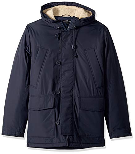 J.Crew Mercantile Men's Sherpa-Lined Hooded Parka Jacket, Navy, M