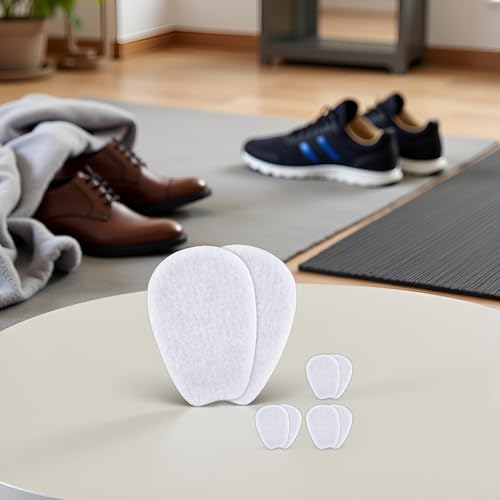 Image of 3 Pair White Soft Self-Adhesive Shoe Inserts - Felt Tongue Pads for Shoes Shoe Insoles,Inserts and Insoles,Foot Health,Health Care