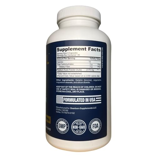 TRTL Psyllium Husk Capsules – 240ct | Fiber Supplement for Gut Health Support & Digestive Regularity | Packaged & Tested in USA, Non-GMO | 2.2g Fiber per Serving - Image 3
