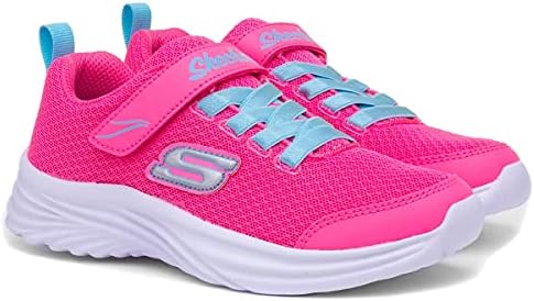 Skechers Kids Girl's Microspec - Bright Retros Sneaker, Pink/Multi, 3.5 Big Kid | Image 6