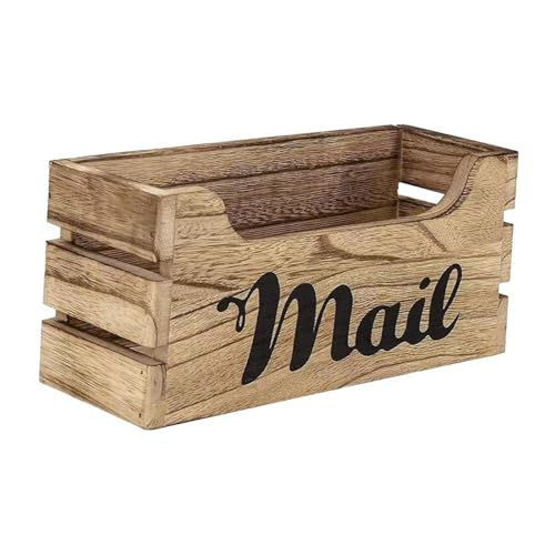 Sharplace Boîte de Rangement Porte-courrier en Bois, Cadeau de Pendaison de Crémaillère, Boîte Aux Lettres Légère de Table