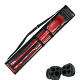Iszy Billiards 2x2 Hard Pool Cue Stick Carrying Case, Red - Black
