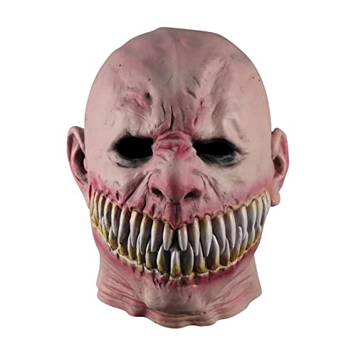 Creepy Halloween Masks for Adults Headgear Scary Halloween Costume Party Horror Beige, One Size