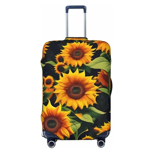 Beautiful sunflower Luggage Covers For Suitcase Approved,Suitcase Cover Protector Fit 18-32 InchLuggage, Large
