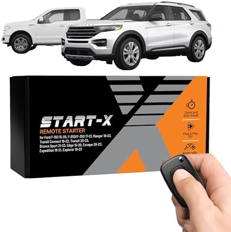 Start-X Remote Start Kit for F-150 2015-2020, F-250 17-21, Ranger 19-21, Expedition 18-20, Edge 15-20, Fusion 14-20, Explorer 16-21, Transit 20-21, Escape 20-21 (Lock Unlock Lock)