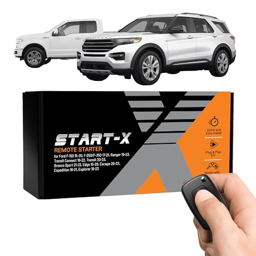 Start-X Remote Starter Kit for Select Ford F-150/F-250/F-350, Ranger, Transit, Transit Connect, Bronco Sport, Edge, Escape, Expedition & Explorer | Push-to-Start & Key Ignition | Plug N Play Install
