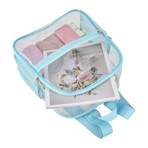 Image of Oraben Small Clear Backpack for Stadium Events Stadium Backpack Waterproof 12x6x12 Clear Bag for Adult Concert Sport Work