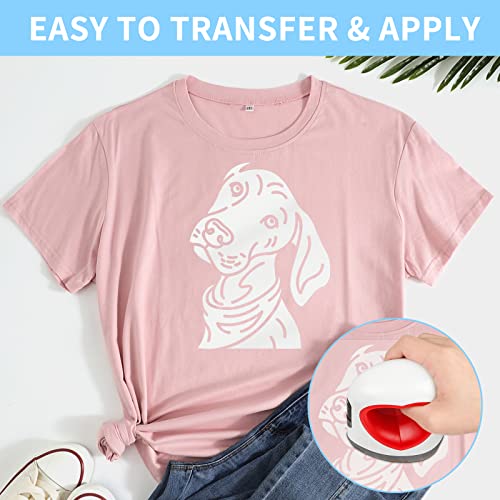 Lya Vinyl 15FT Heat Transfer Vinyl, Red Iron on Vinyl Roll for Cricut, Silhouette Cameo, Red HTV Vinyl for DIY Fabric, Clothes, Bags, and Other Textiles