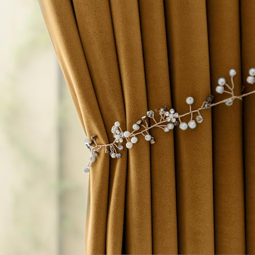 Lazzzy-Velvet-Blackout-Curtains-Thermal-Insulated-Curtains-Room-Darkening-Super-Soft-Luxury-Curtains-for-Bedroom-Rod-Pocket-Window-Drapes-for-Living-Room-2-Panels-52-by-96-Inch-Gold-Brown