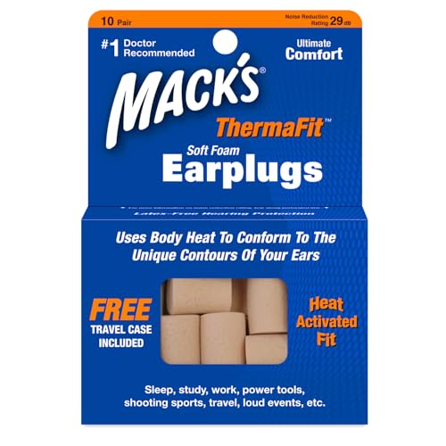 Mack's Therma Fit Ear Plugs (10 Pair) - Beige