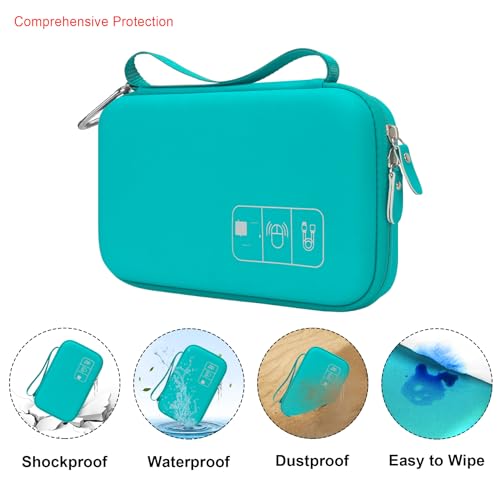 Image of Elonbo Diabetic Supplies Travel Case for Glucose Meter Diabetes Testing Kit | Portable Diabetes Testing Kit Storage Organizer Bag, Glucose Meter Insulin Pen Carrying Case for Test Strips Lancets, Green