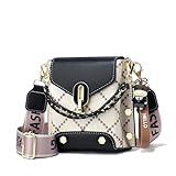 Xiaoyu Small Crossbody Bags for Women Fashion Cell Phone Purse Shoulder Handbags with Wide Strap (Black)