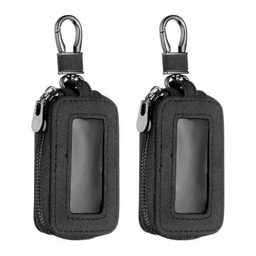 Coque de clé de voiture universelle en cuir avec porte-clés HARFINGTON amovible