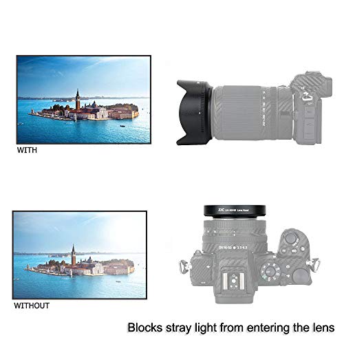 (1+1) Screw On + Bayonet Lens Hood Shade For Nikon Z30 Z50 Z Fc Dual Lens Kit (Nikkor Z Dx 16-50Mm & 50-250Mm) Replaces Hn-40 And Hb-90A Lens Hood #TOP6