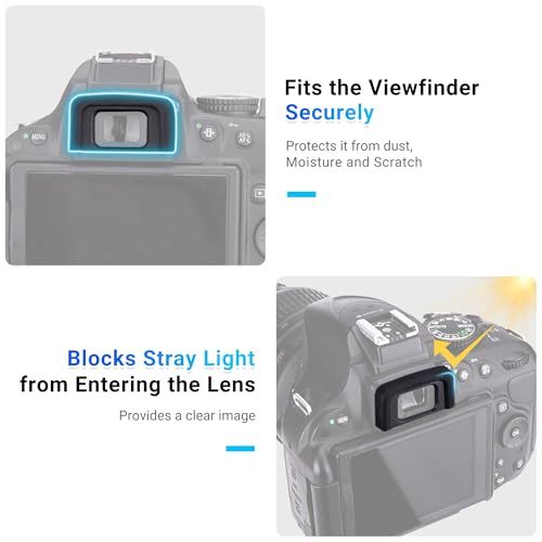 image for JJC 2-Pack Eyecup Eyepiece Eye Cup Viewfinder for Nikon D3400 D3500 D3