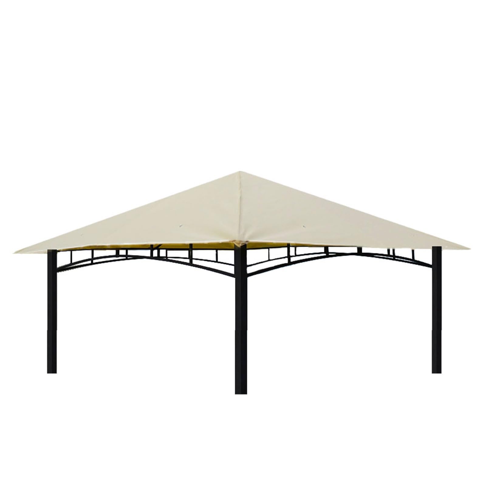 Ersatzdach für Pavillon 3x3 Meter Sand Antik Pavillon Wasserdicht Material: Panama PCV Soft 370g/m² extra stark Modell 3 (Beige)