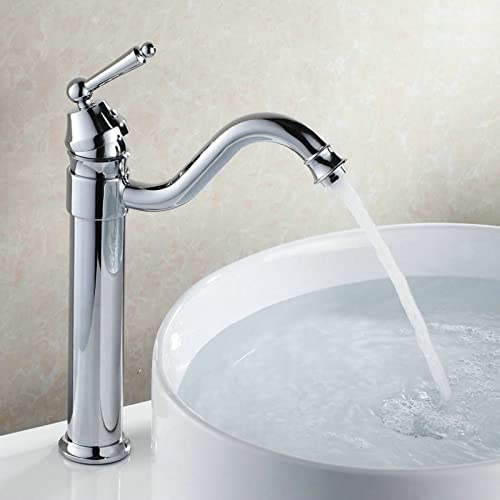 Robinet de bec pivotant à 360 vintage pour lavabo de salle de bain et mélangeur de bassin