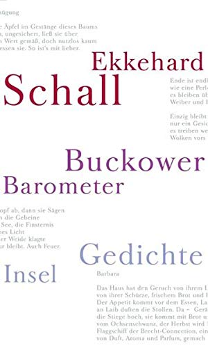 Preisvergleich Produktbild Buckower Barometer: Gedichte