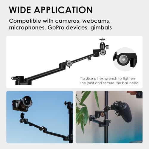 Image of TARION 19 inch Modular Desktop Camera Arm DSLR Mount Titanrig Arm Z