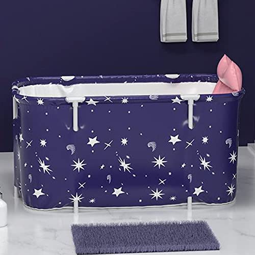 MANFFIER Familienklappbare Bewegliche Badewannen Tragbare Große Badewanne Erwachsener Erwachsener Badewanne Badewannen Für Innenräume Im Innenbereich Im Fre(Size:132×60×50cm,Color:B) Cover