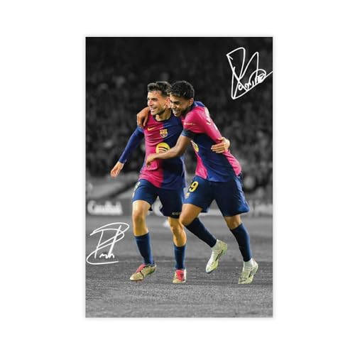 ocvdfss Lamine Yamal Poster Pedri sur toile - Décoration murale pour salon, chambre à coucher - 40 x 60 cm