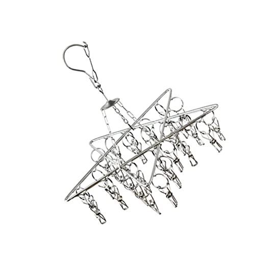 Alipis Tendedero De Calcetines Forma De Estrella Pinzas para Ropa Interior Tendedero De Inoxidable Hogar Gancho para Pinzas De Ropa