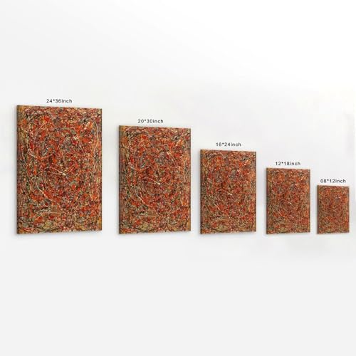 Impression sur toile Jackson Pollock 20x30cm tableau traits abstraits - 2