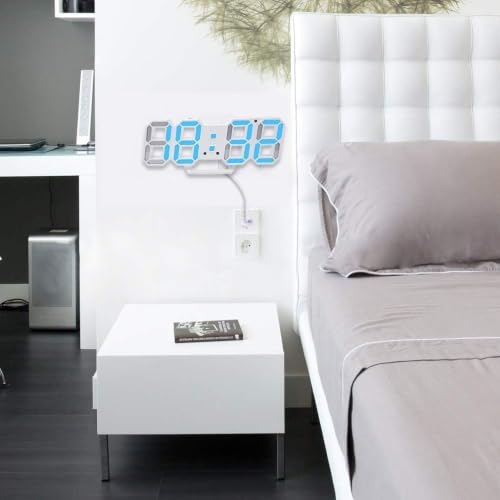 Image of 3D LED Digital Alarm Clock, Blue, Pack of 1