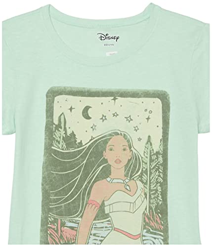 Disney Girl's Pocahontas Block Bottom Text T-Shirt2