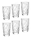 Bormioli Rocco Diamond Cooler Glasses, Clear, 16 oz, Set of 6