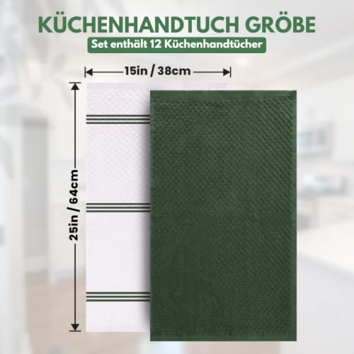 Infinitee Xclusives Geschirrtücher 12er Set, 38x64cm Küchentücher – Ansicht 2