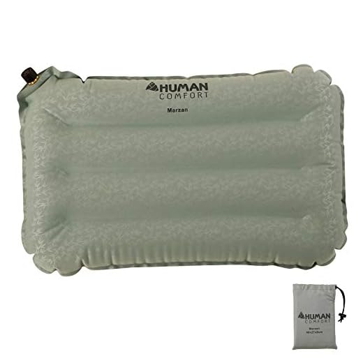 Human Comfort Sitzkissen Mazan Kopfkissen Reisekissen Camping Kissen aufblasbar 42 x 26 x 8 cm