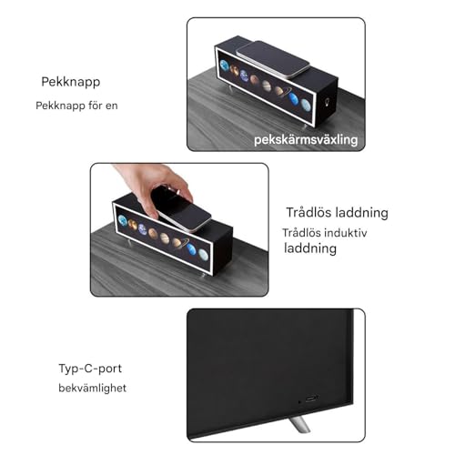 Lampe de bureau LED chargeur induction pour salon et chambre