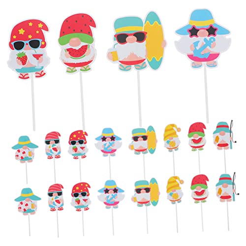 PRETYZOOM 160 Pçs Decoração De Bolo De Gnomo Decoração Havaiana Charme À Beira-Mar Decoração De Bolo