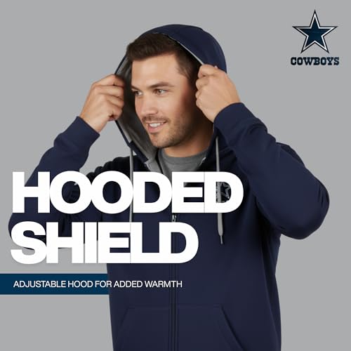 Dunbrooke Men's Navy/Gray Dallas Cowboys Apprentice Full-Zip Hoodie by Dunbrooke - Image 6