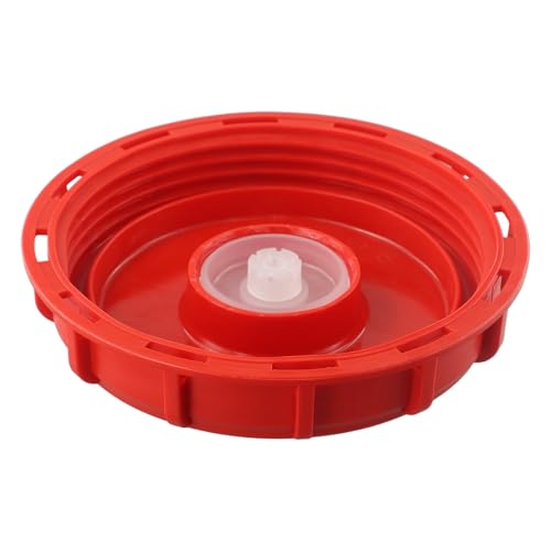 Helilyco IBC - Tapa de depósito para almacenamiento de líquidos de 1000 L, tapa de polipropileno con sello de junta, color rojo A
