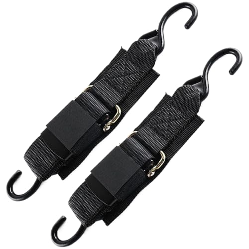 Jukeoiu Correas de Sujeción con Trinquete,2 Unidades Cinturón de Carga para Mudanzas | Correas Tensoras De 1.2 Metros con Gancho Semicircular para Moto Remolque Mudanzas Camión Camping