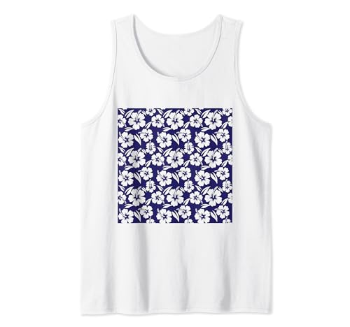 Patrón de flores de hibisco Aloha de Hawái Camiseta sin Mangas