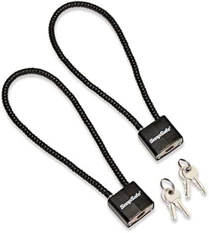 SnapSafe Cable Padlocks, 2 Pack 75281 - PVC Coated Steel Cable Lock with 4 Keys - Secure Multiple Firearms, Handguns, Rifles, or Shotguns Through The Receiver and/or Magwell