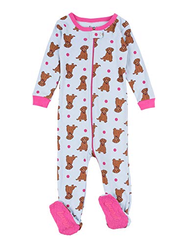 Leveret Kids Pajamas Baby Boys Girls Footed Pajamas Sleeper 100% Cotton (Puppy Dog, Size 3 Toddler)